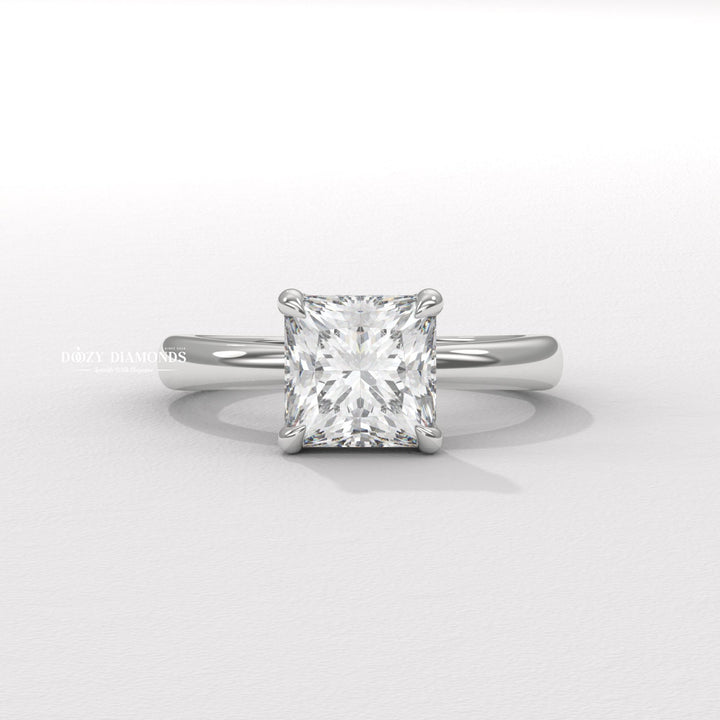 Shop princess cut solitaire lab grown diamond engagement ring online