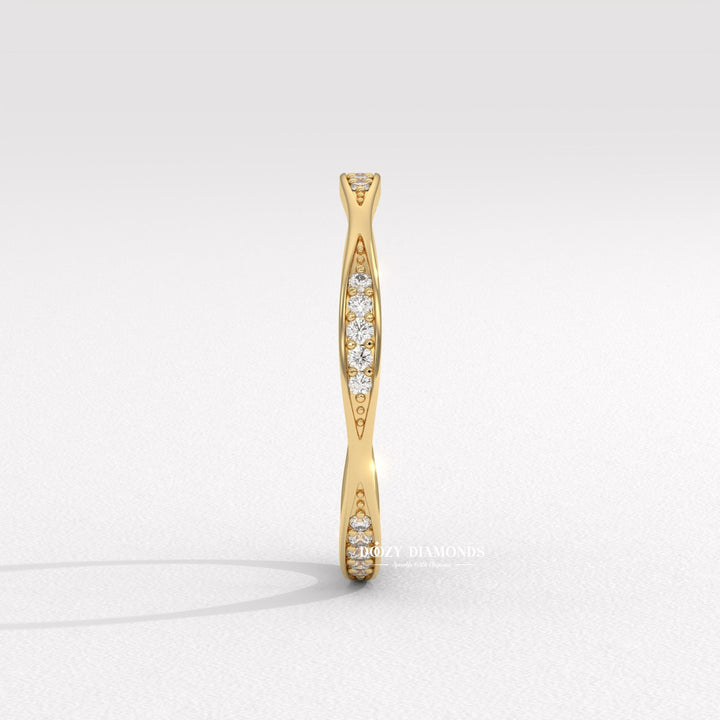Ethically sourced round diamond eternity band