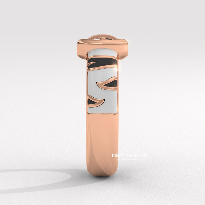 Minimalist Belt Buckle Ring for Men's ~ Unique Band for Men