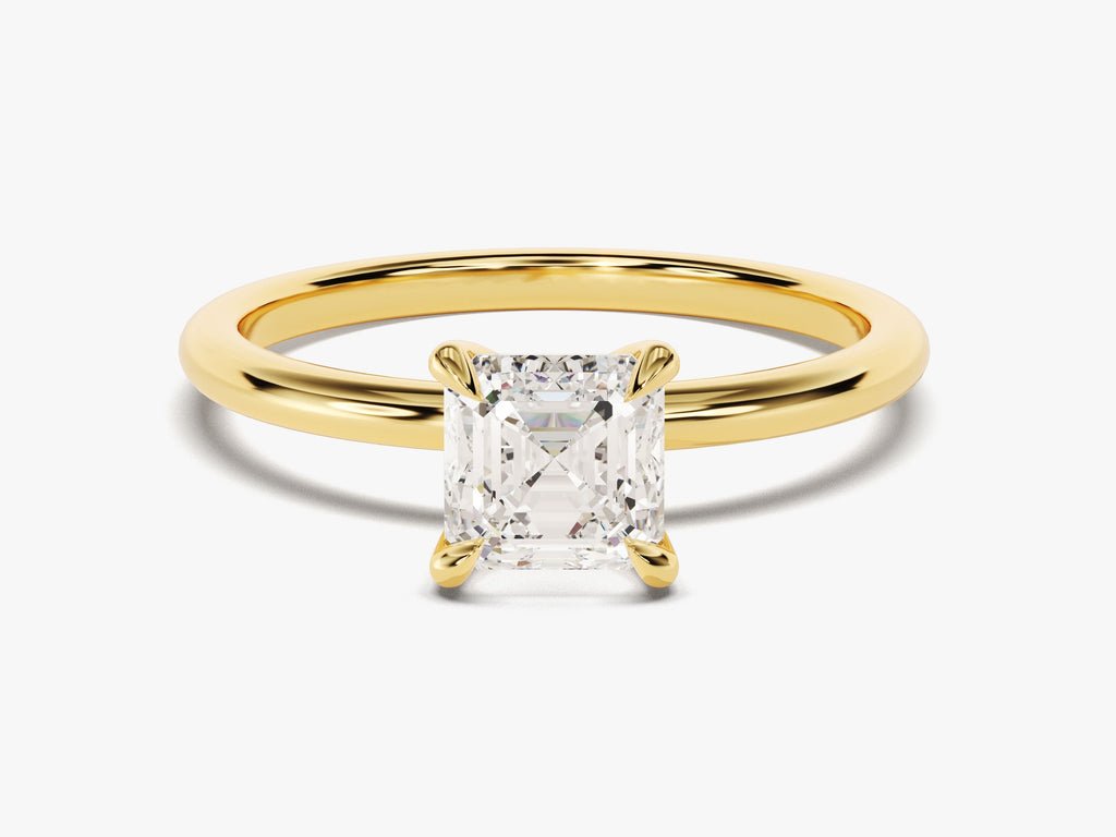 1.0CT asscher cut solitaire engagement ring available to buy now