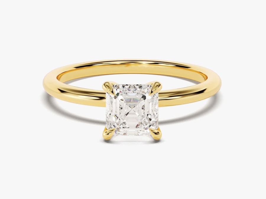1.0CT asscher cut solitaire engagement ring available to buy now