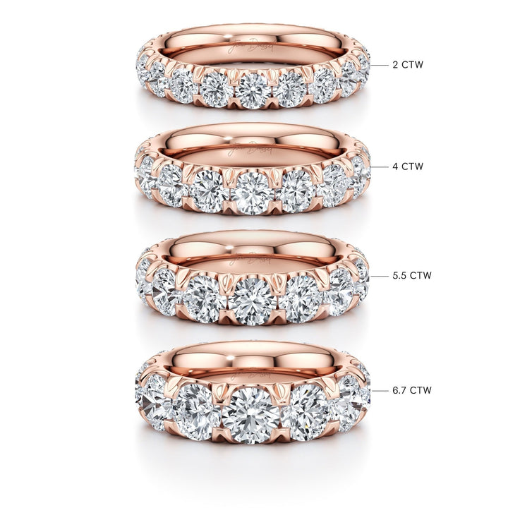 Round FG - VS1 Lab Grown Diamond Half Eternity Wedding Band - Doozy Diamonds