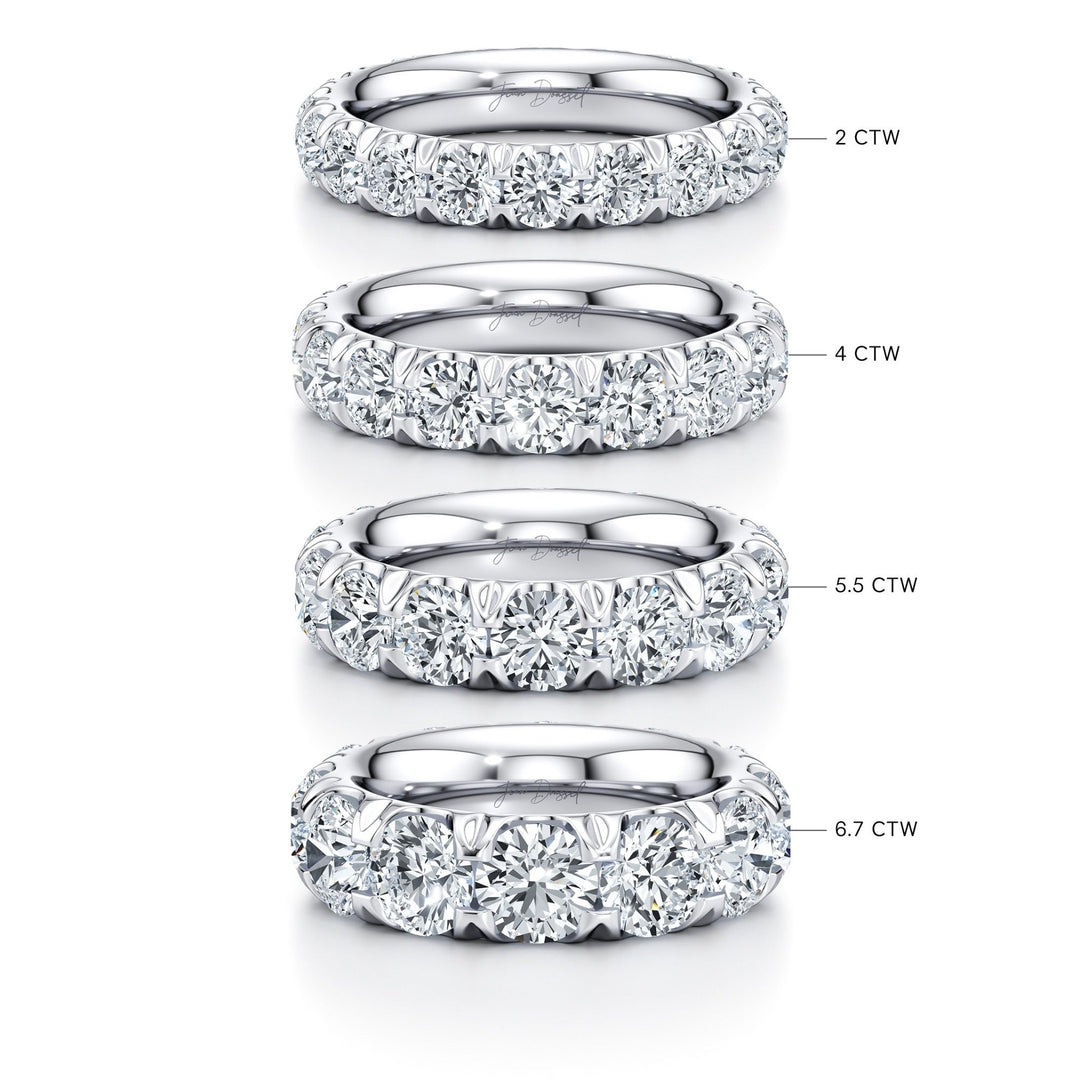 Round FG - VS1 Lab Grown Diamond Half Eternity Wedding Band - Doozy Diamonds