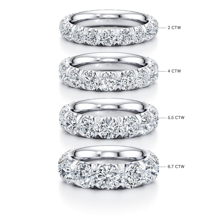 Round FG - VS1 Lab Grown Diamond Half Eternity Wedding Band - Doozy Diamonds