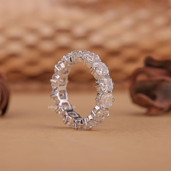 Close-up of 0.70CT asscher lab grown diamonds