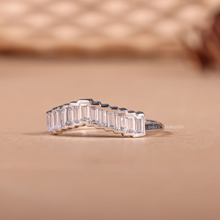 Close-up of 0.45CT baguette lab grown diamonds