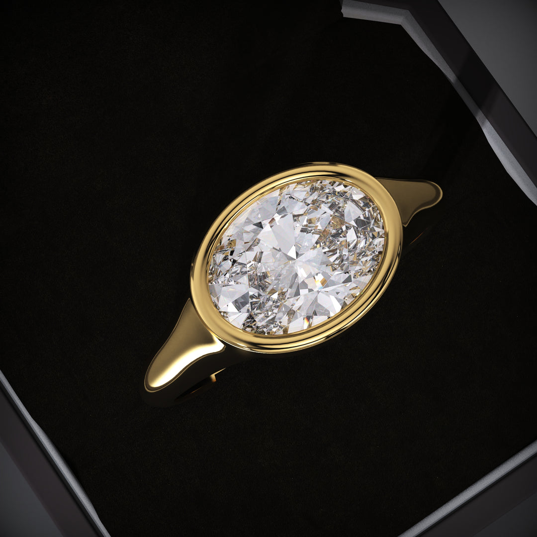 Shop oval east west lab grown diamond engagement ring