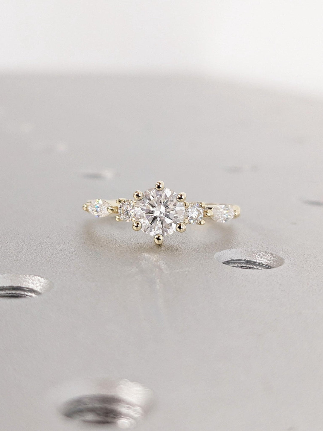 Buy 0.50CT round cluster lab grown diamond engagement ring online