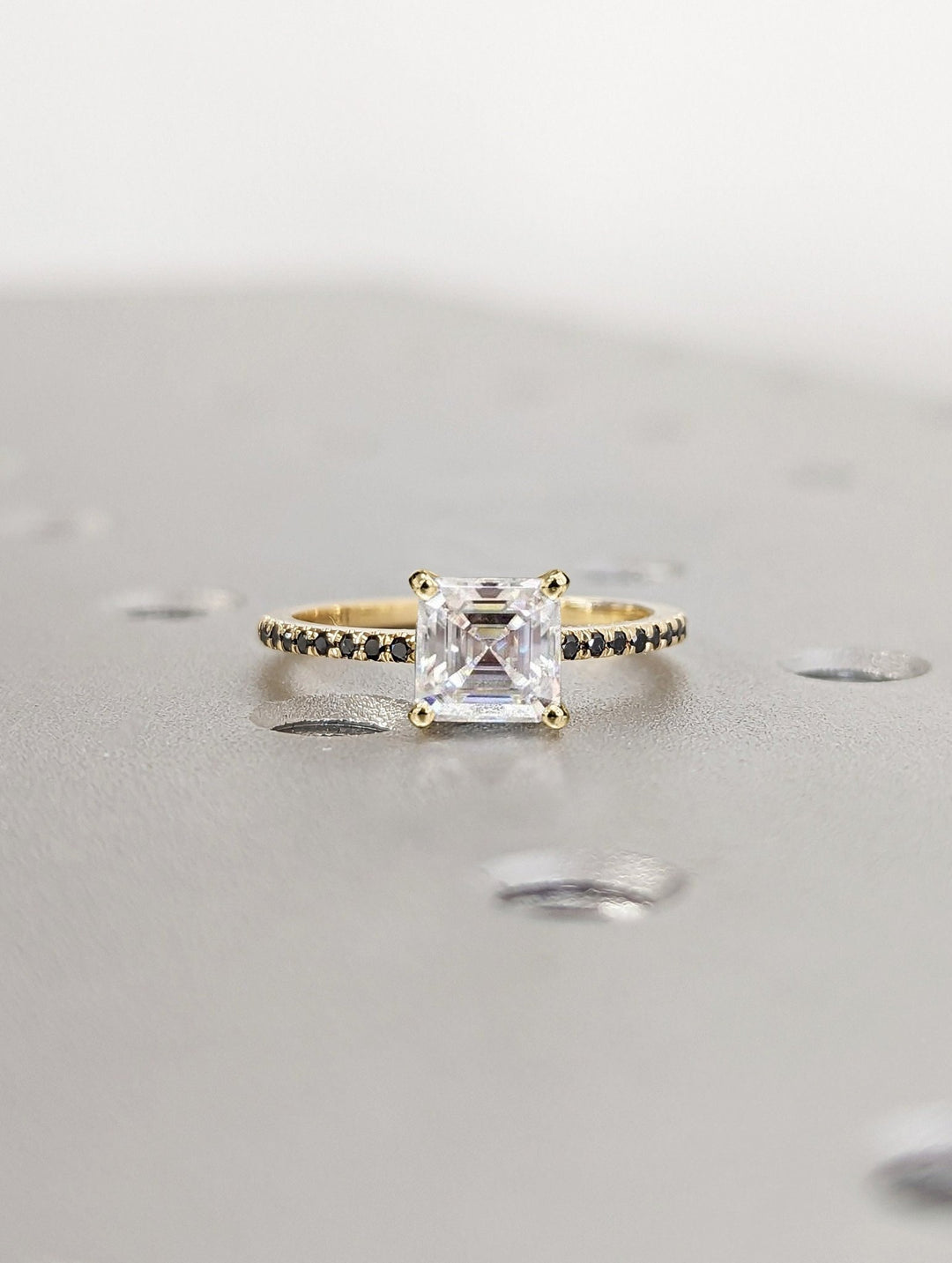 Discover asscher pave lab grown diamond engagement ring online