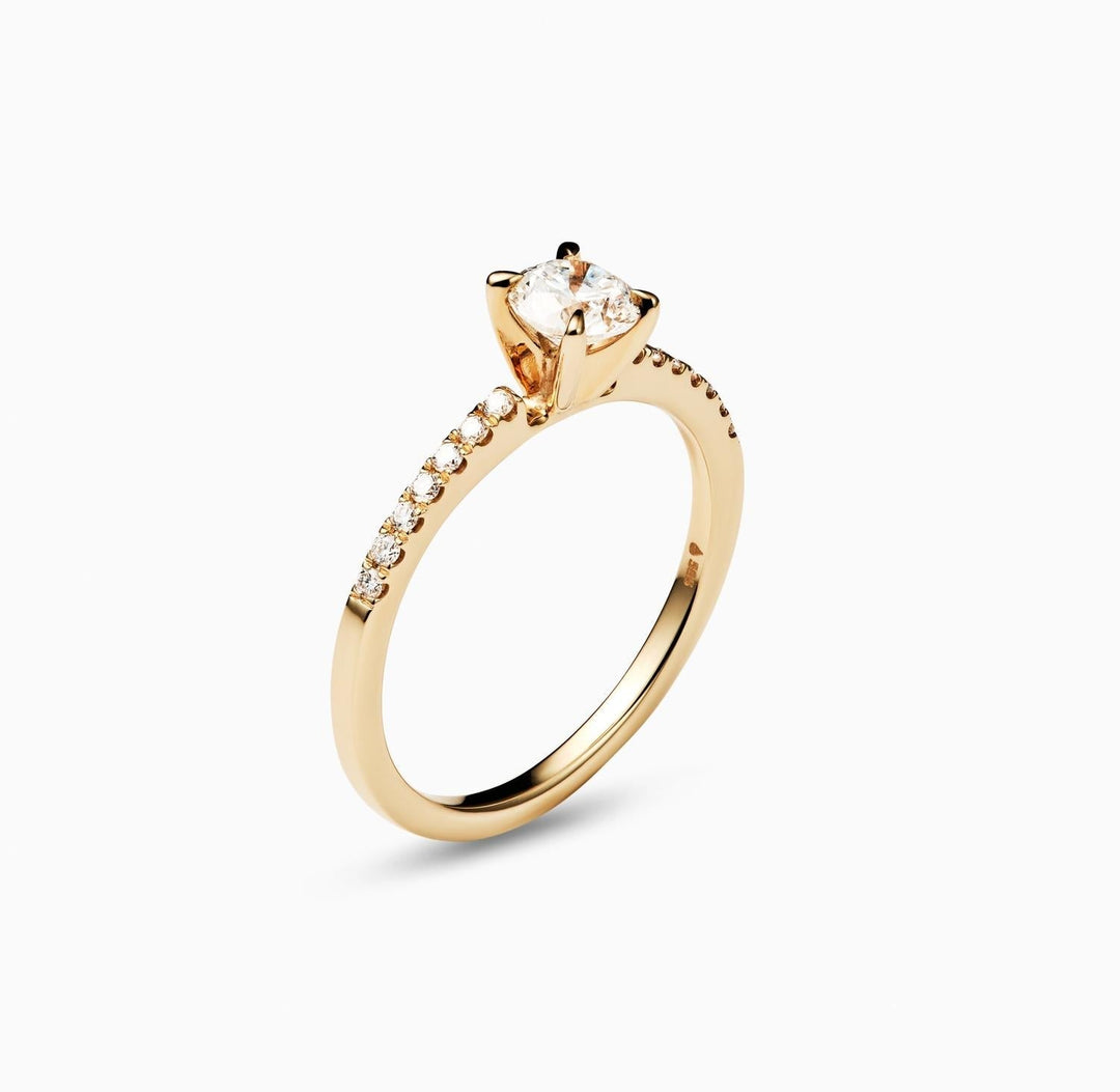 Shop round cut solitaire lab grown diamond engagement ring online