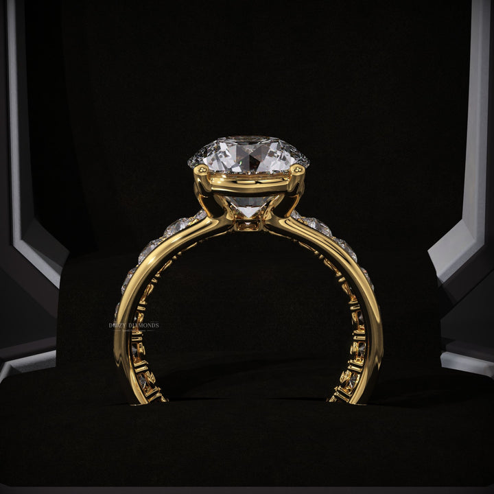 2.50CT Round Lab Grown Solitaire Engagement Ring & Eternity Stacking Wedding Band