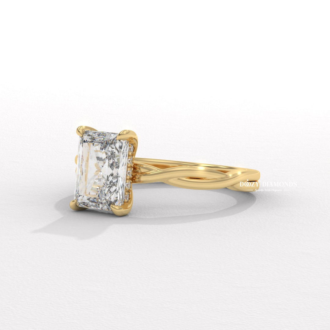 Classic radiant solitaire engagement ring crafted for everyday wear