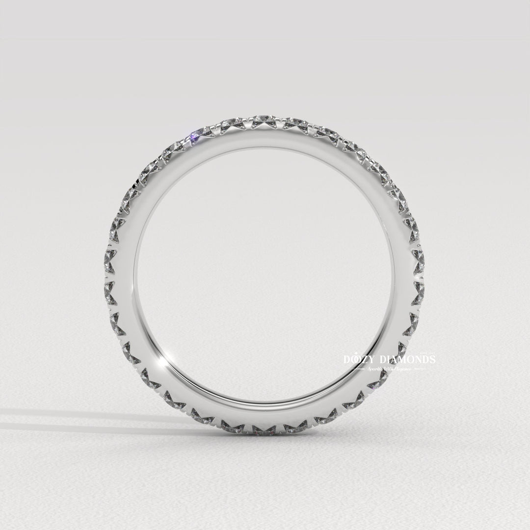 Classic Eternity diamond wedding band in rose gold