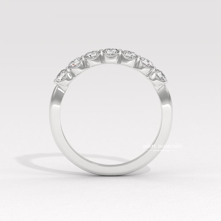 Bubble Stackable diamond wedding band in rose gold