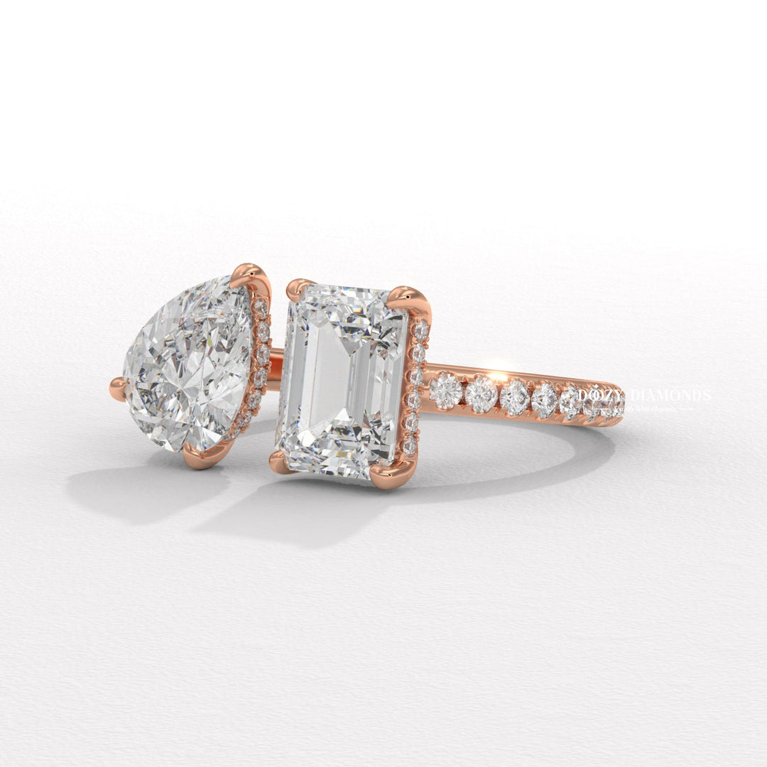 Shop pear cut solitaire lab grown diamond engagement ring online