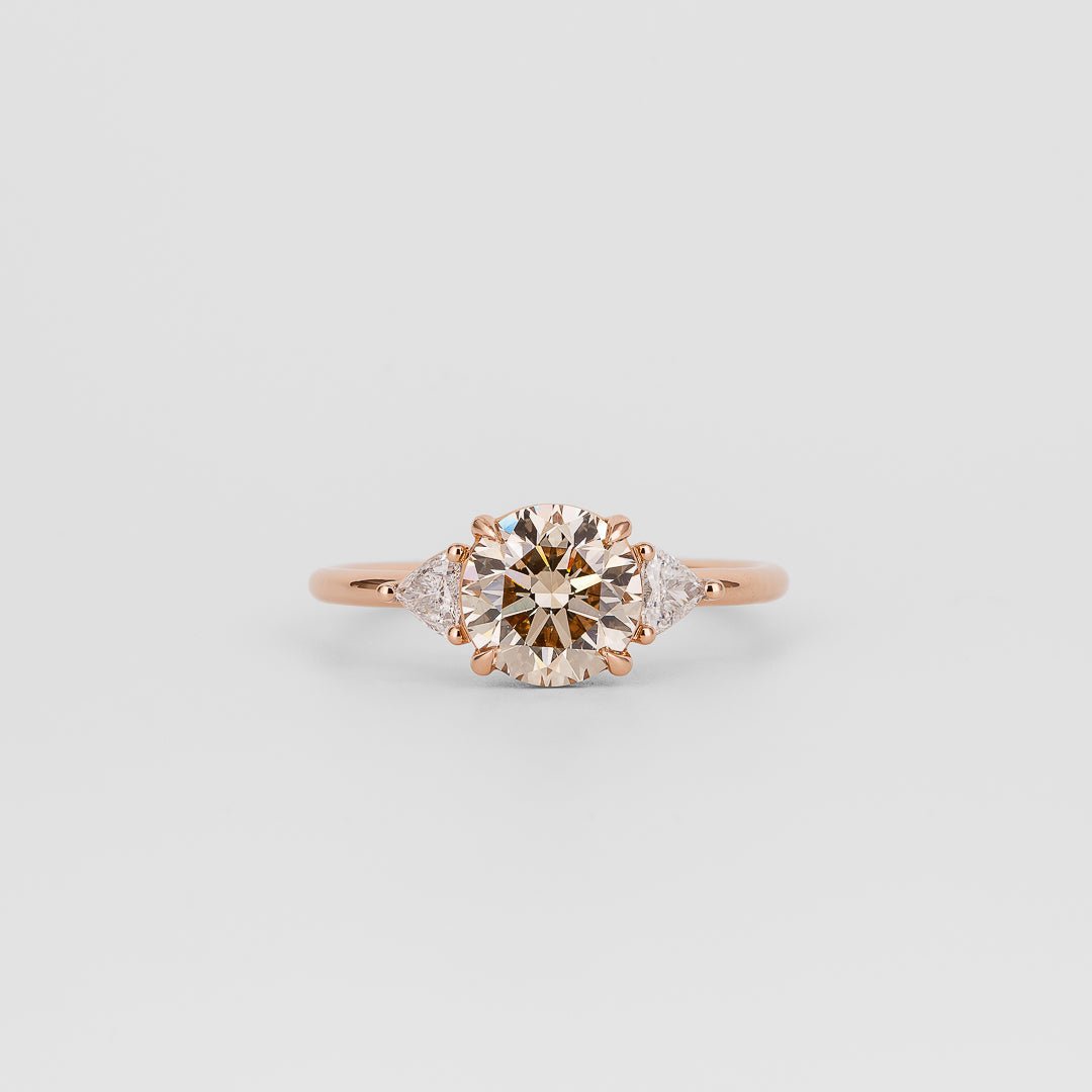 Buy 1.0CT round three stone lab grown diamond engagement ring online