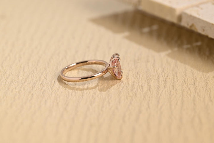 Buy pear cut solitaire diamond engagement ring with free shipping