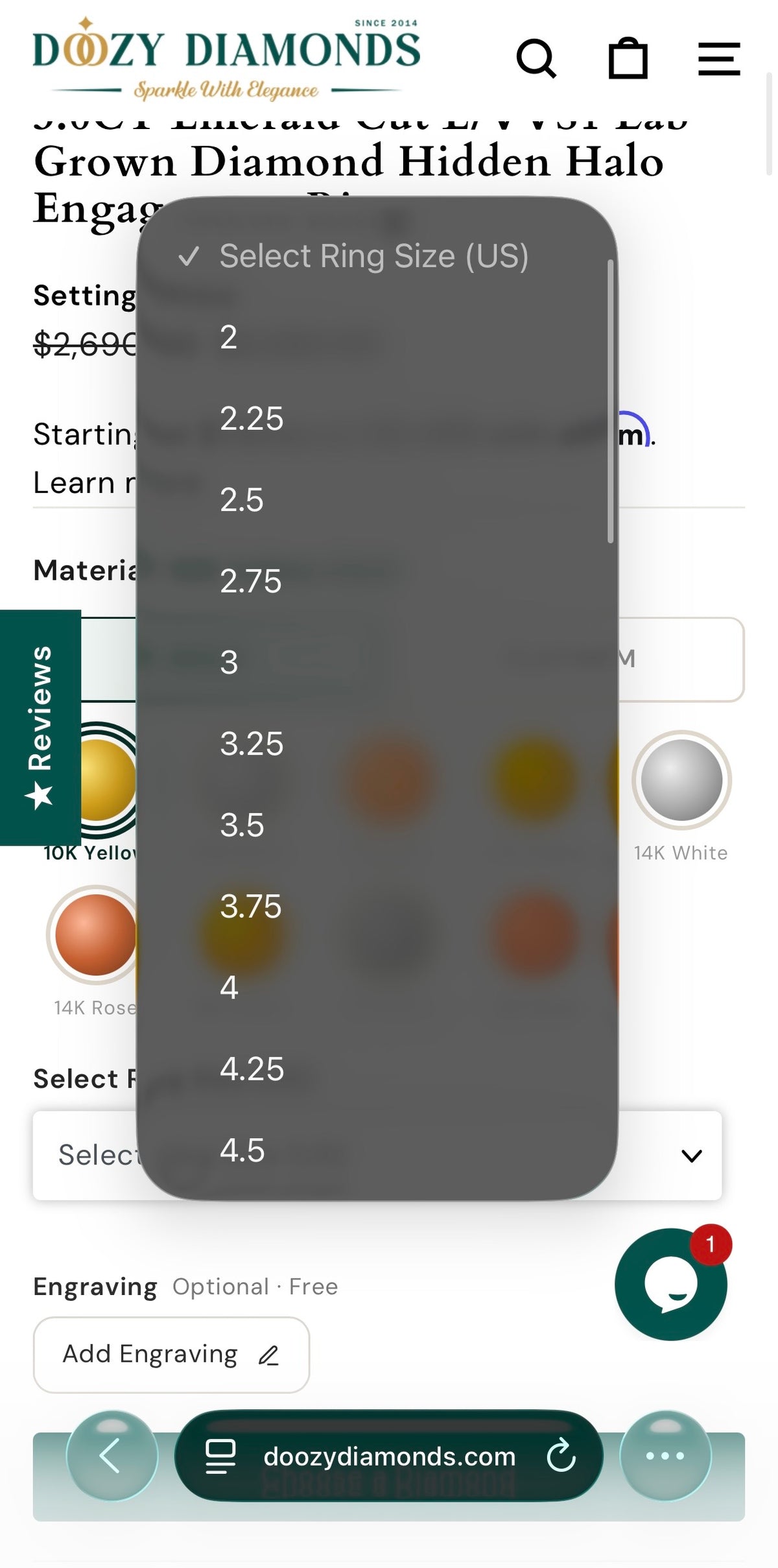 Step 3: Select Your Ring Size