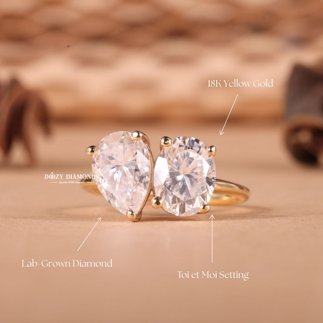 Oval solitaire engagement ring close-up highlighting diamond sparkle