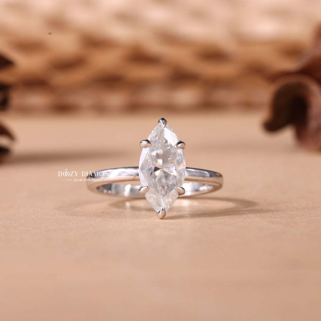 Buy 1.50CT marquise solitaire lab grown diamond engagement ring online