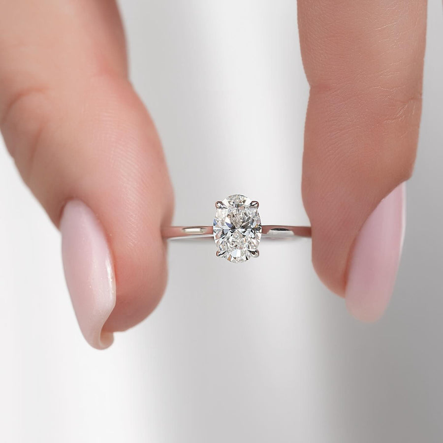 3.0CT oval cut solitaire engagement ring available to buy now