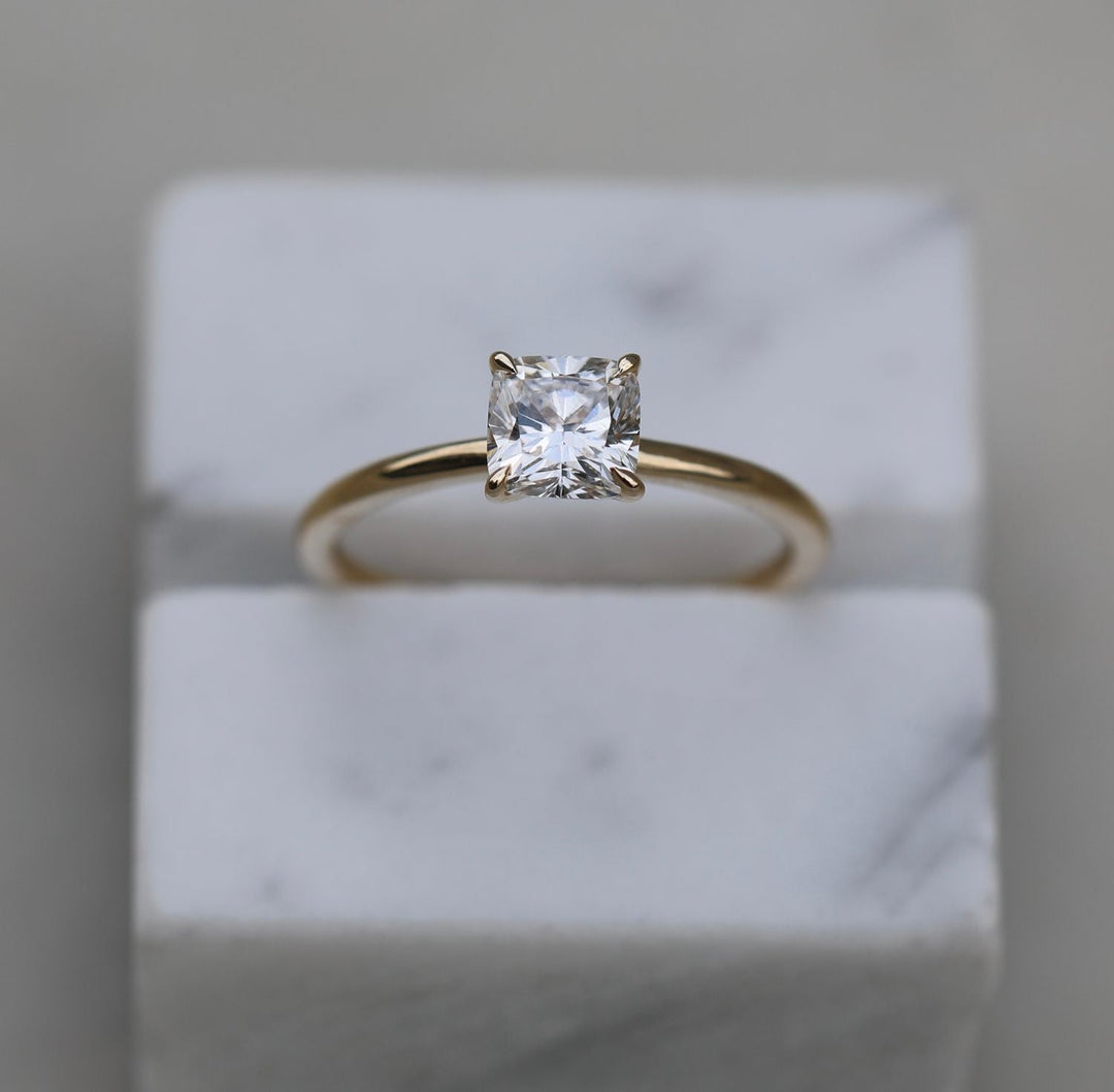 Shop cushion solitaire lab grown diamond engagement ring