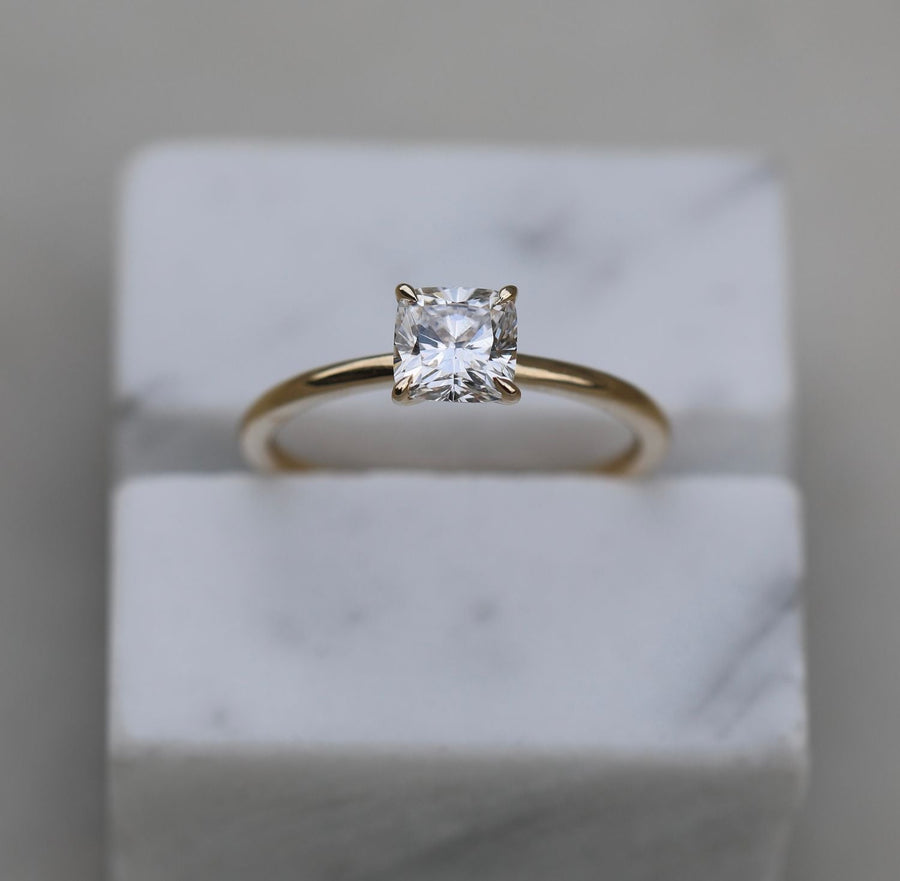 Shop cushion solitaire lab grown diamond engagement ring