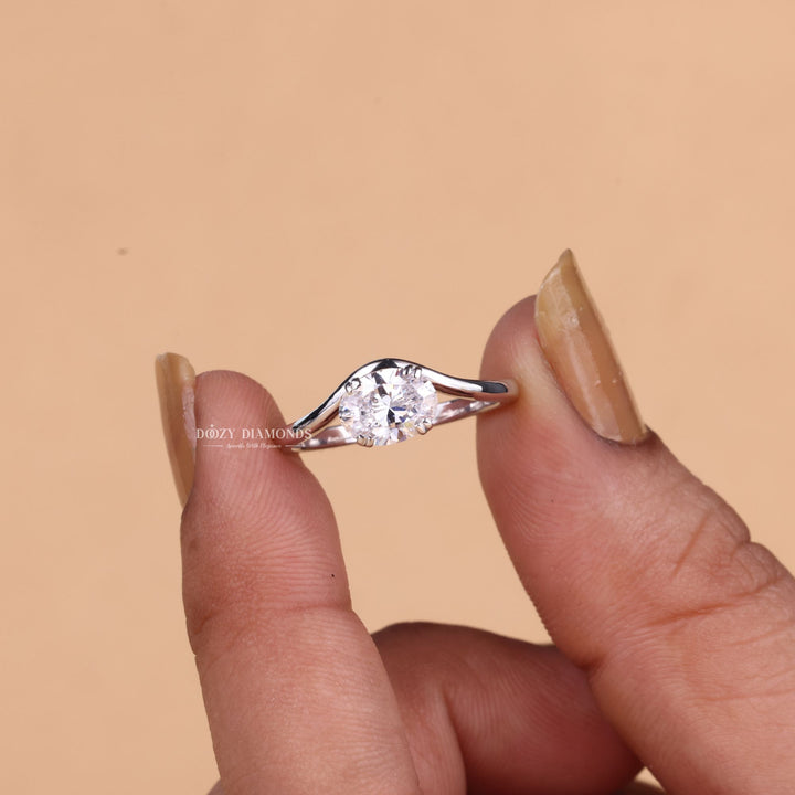 Buy 2.0CT oval solitaire lab grown diamond engagement ring online