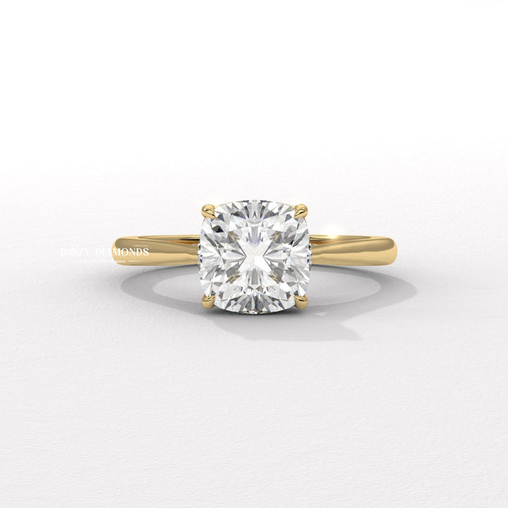 Buy cushion solitaire lab grown diamond engagement ring online