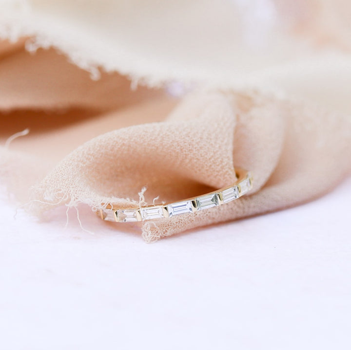 Baguette Cut DE - VS1 Lab Grown Diamond Full Eternity Wedding Band - Doozy Diamonds
