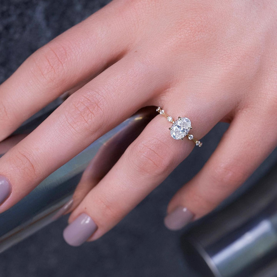 Shop oval solitaire lab grown diamond engagement ring