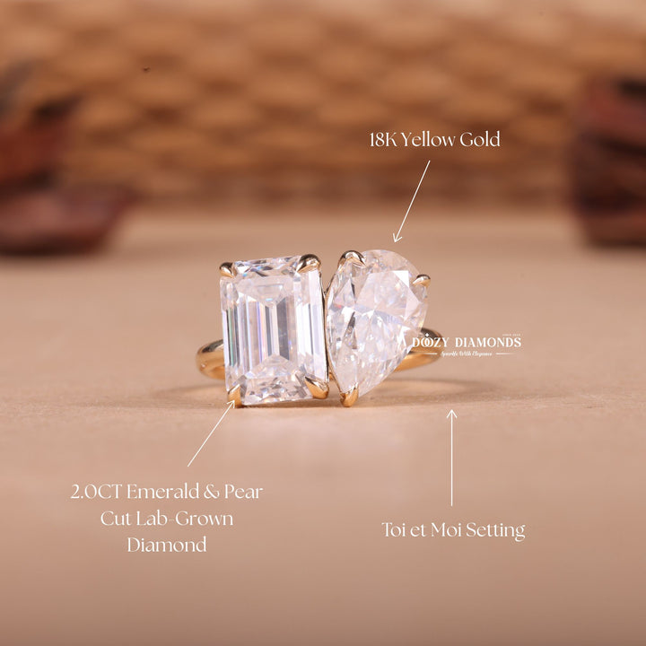 Buy pear cut solitaire diamond engagement ring with free shipping