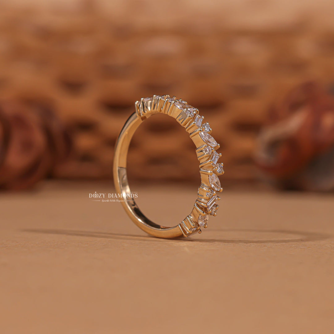 Close-up of 0.20CT mixed lab grown diamonds