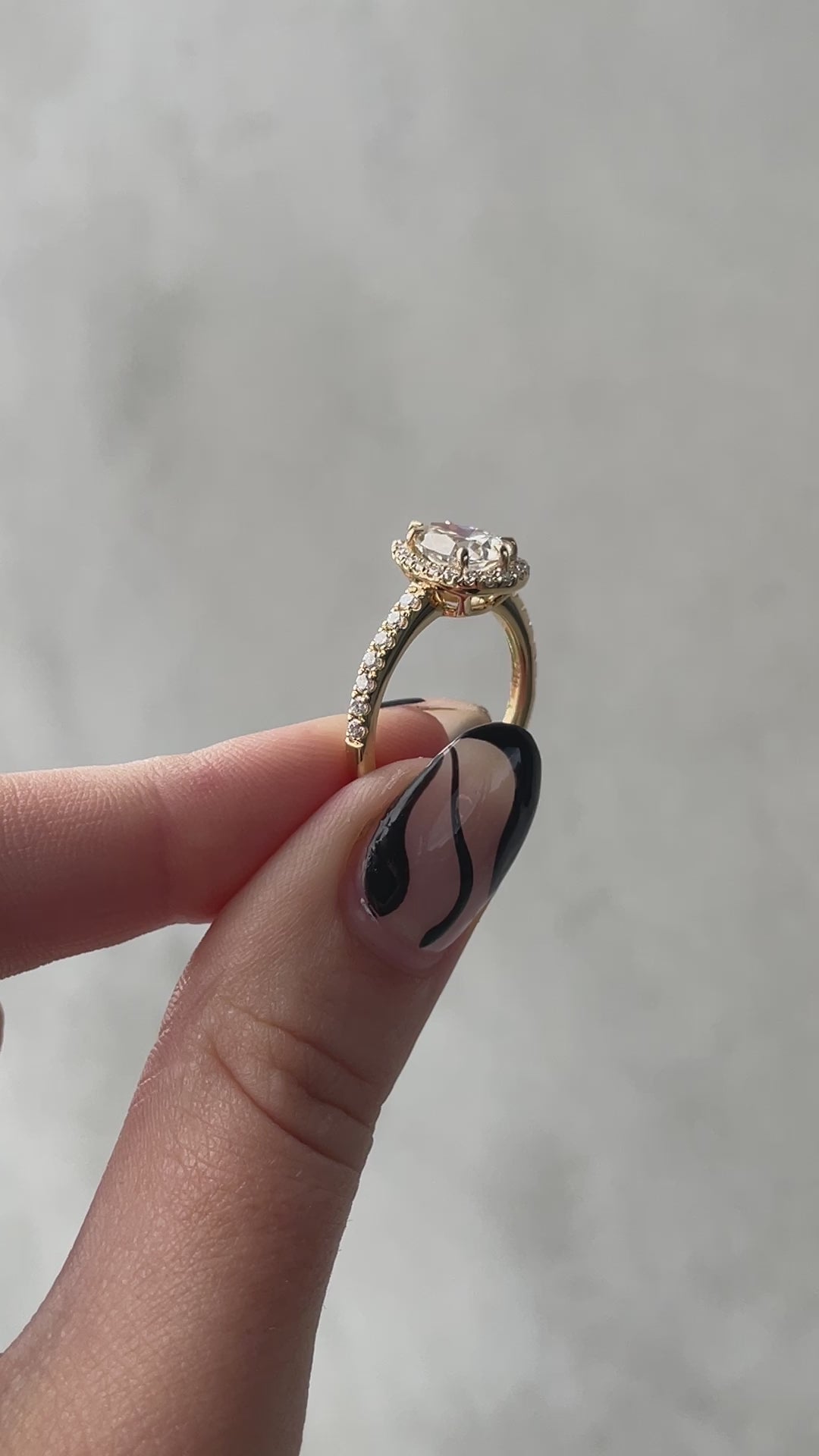1.41 - 3.41 CT Pear Cut Lab Grown Diamond Halo & Pave Engagement Ring - Doozy Diamonds