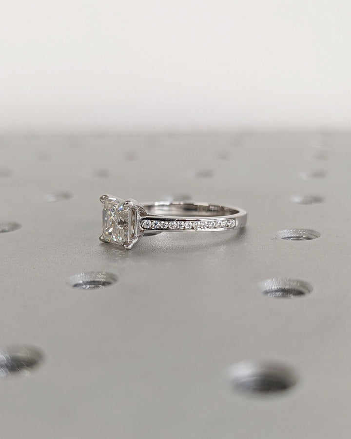 Classic asscher solitaire engagement ring crafted for everyday wear