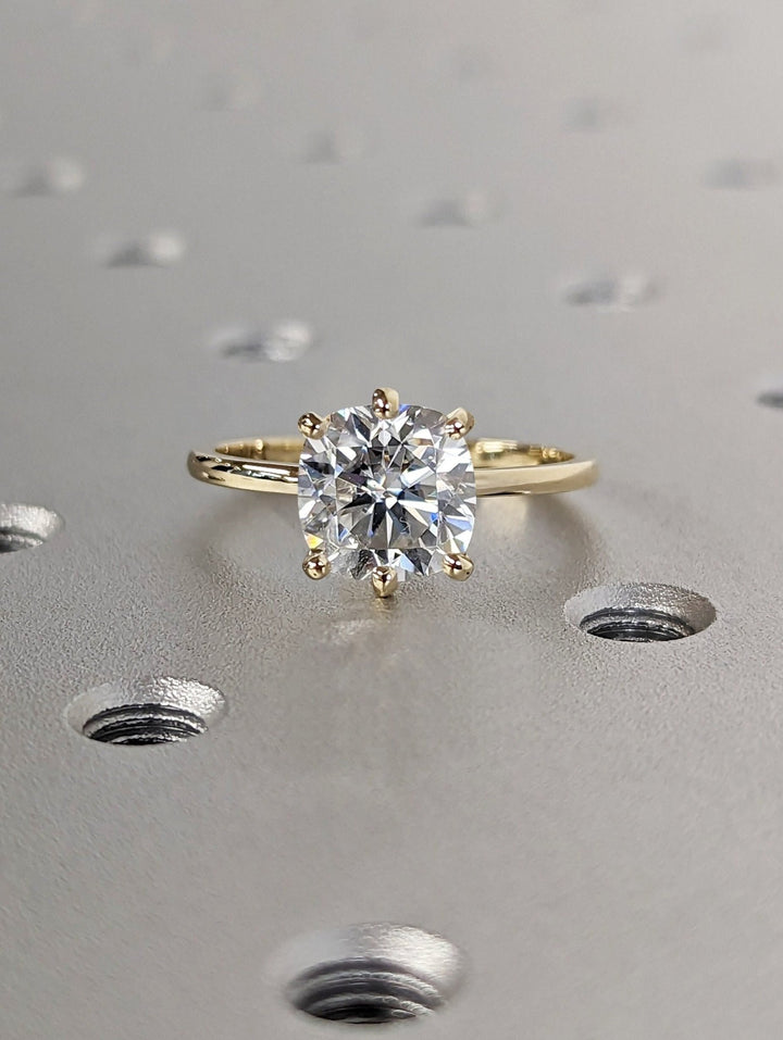Discover cushion solitaire lab grown diamond engagement ring online