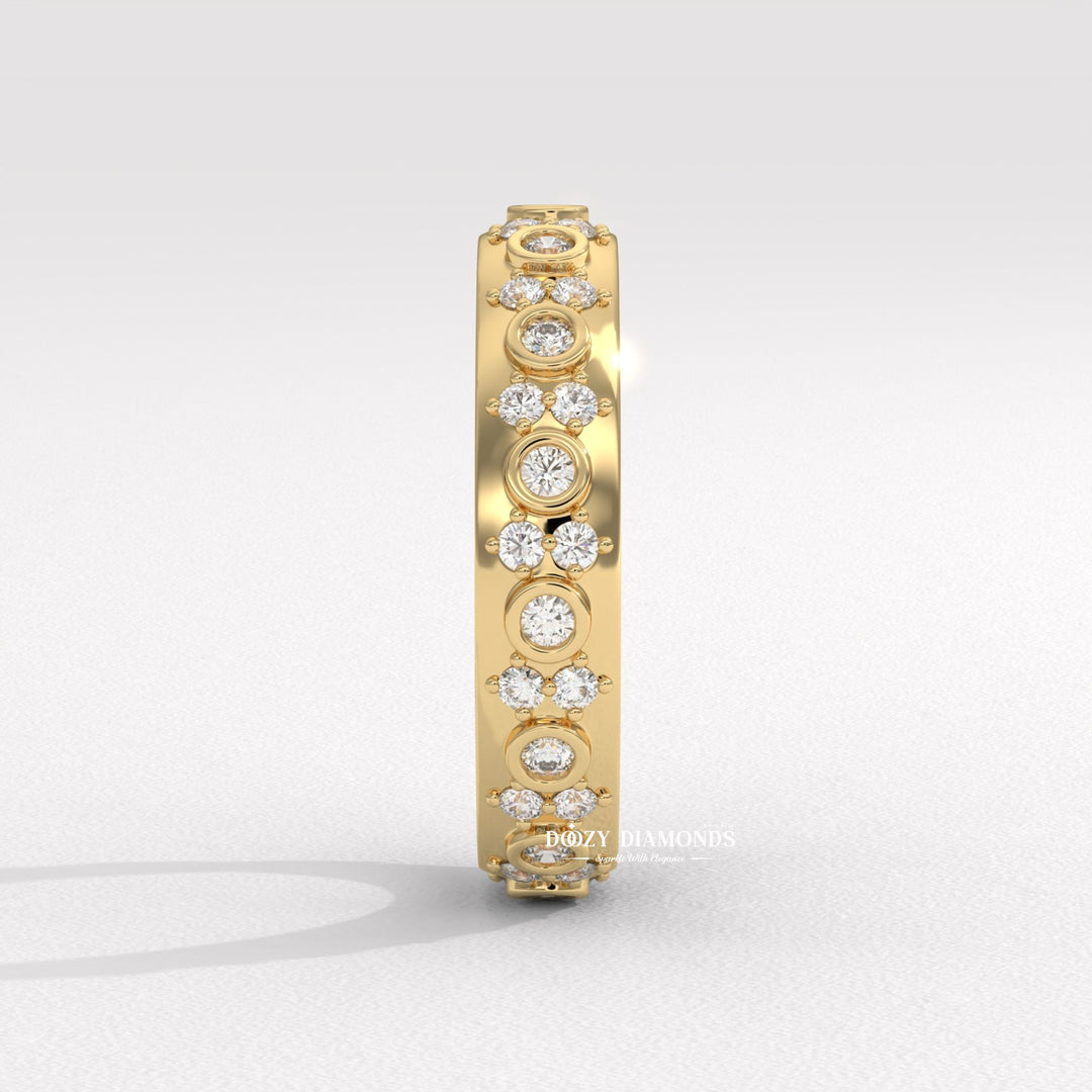 Ethically sourced round diamond eternity band
