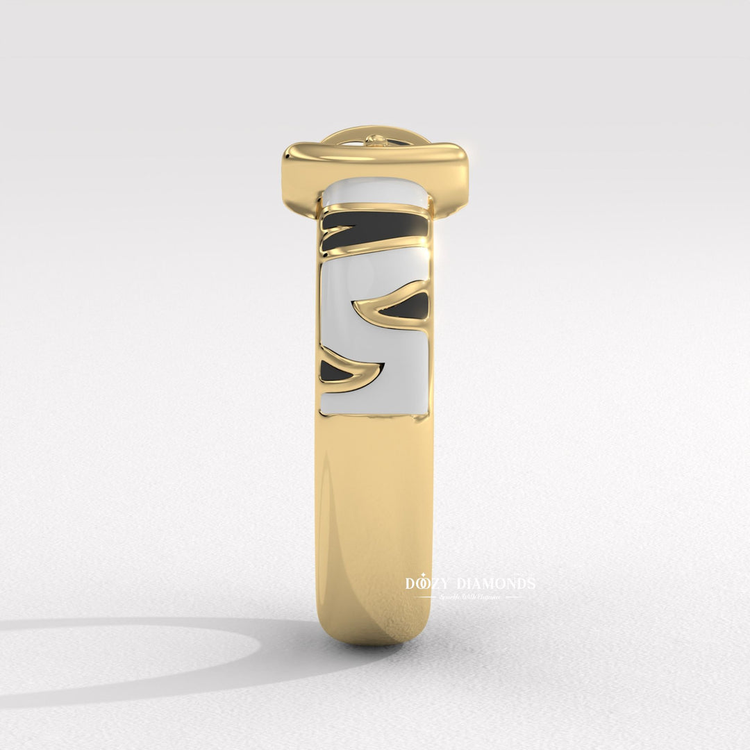 Minimalist Belt Buckle Ring for Men's ~ Unique Band for Men