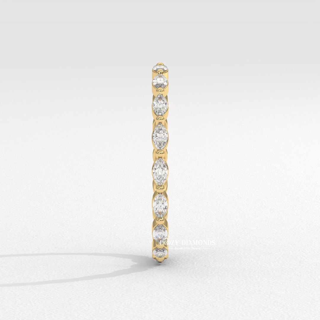 Ethically sourced marquise diamond eternity band