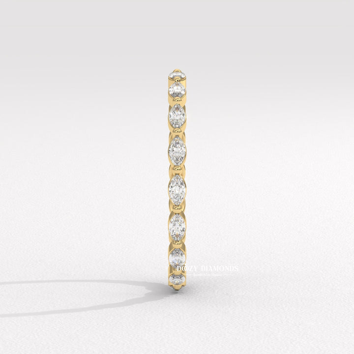 Ethically sourced marquise diamond eternity band