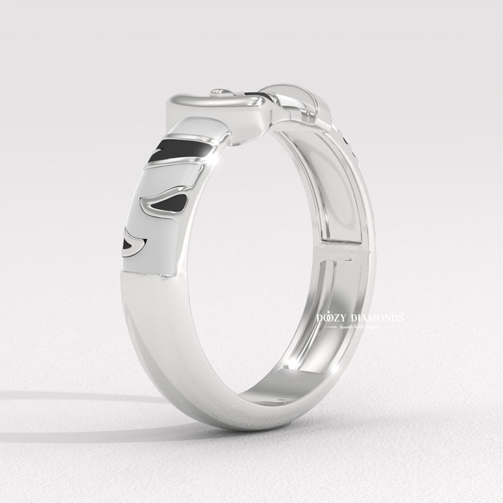 Minimalist Belt Buckle Ring for Men's ~ Unique Band for Men