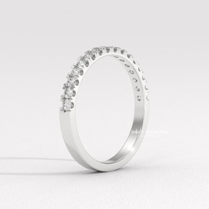 Simple Eternity diamond wedding band in white gold