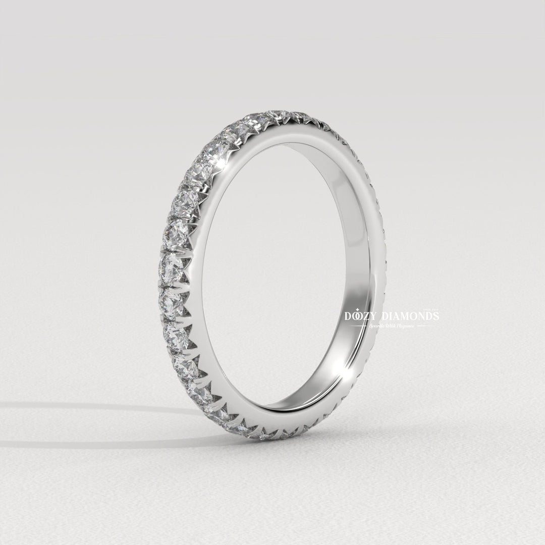 Classic Eternity diamond wedding band in white gold
