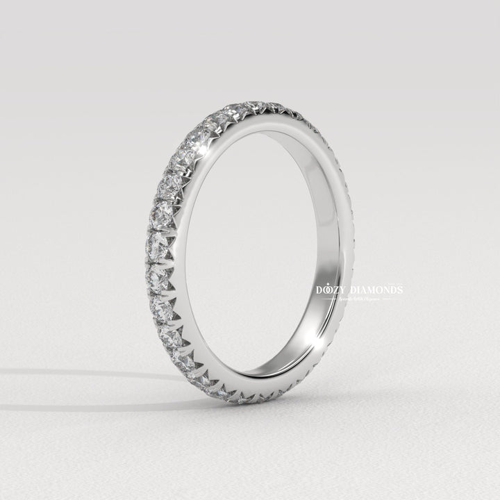 Classic Eternity diamond wedding band in white gold
