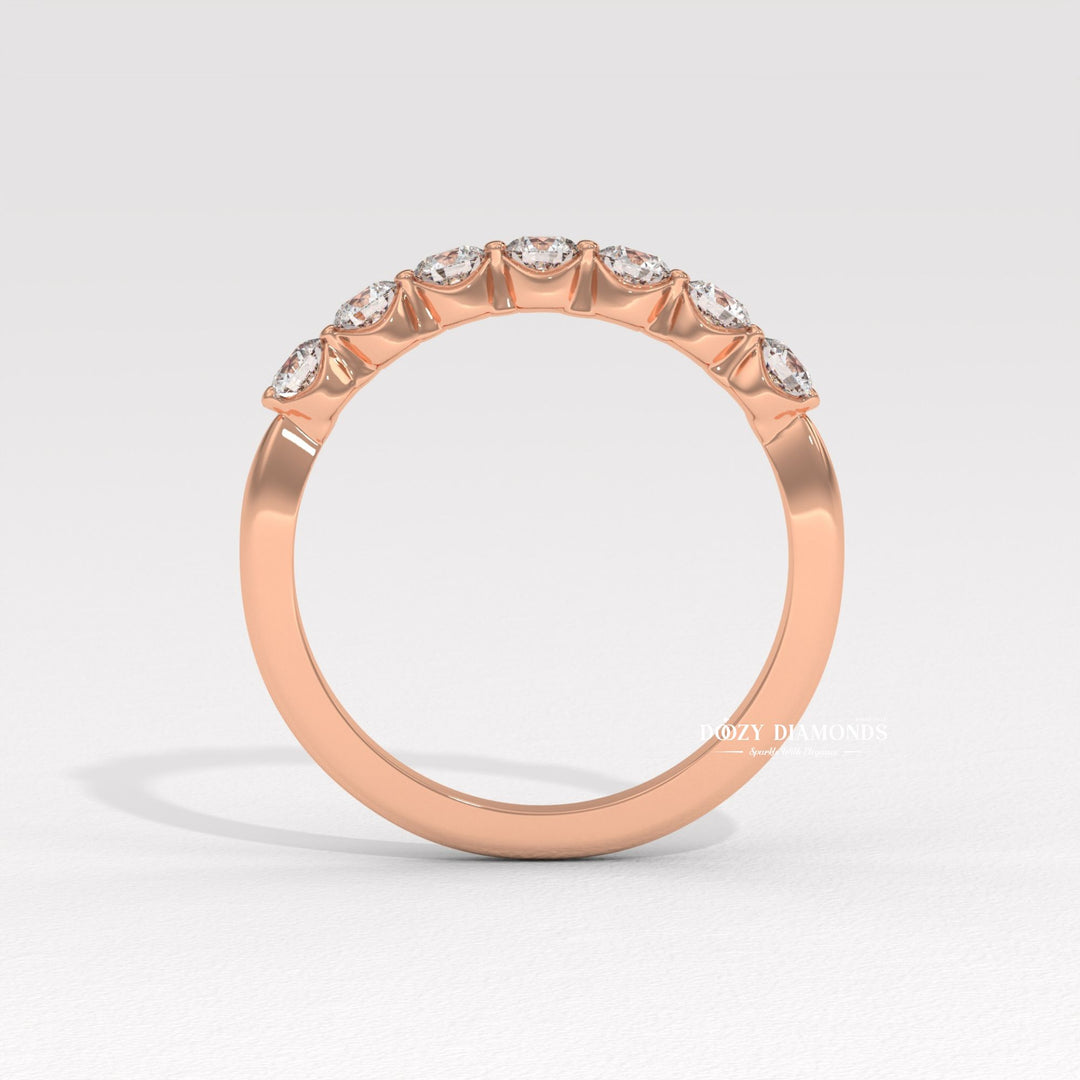 Bubble Stackable diamond eternity band macro shot