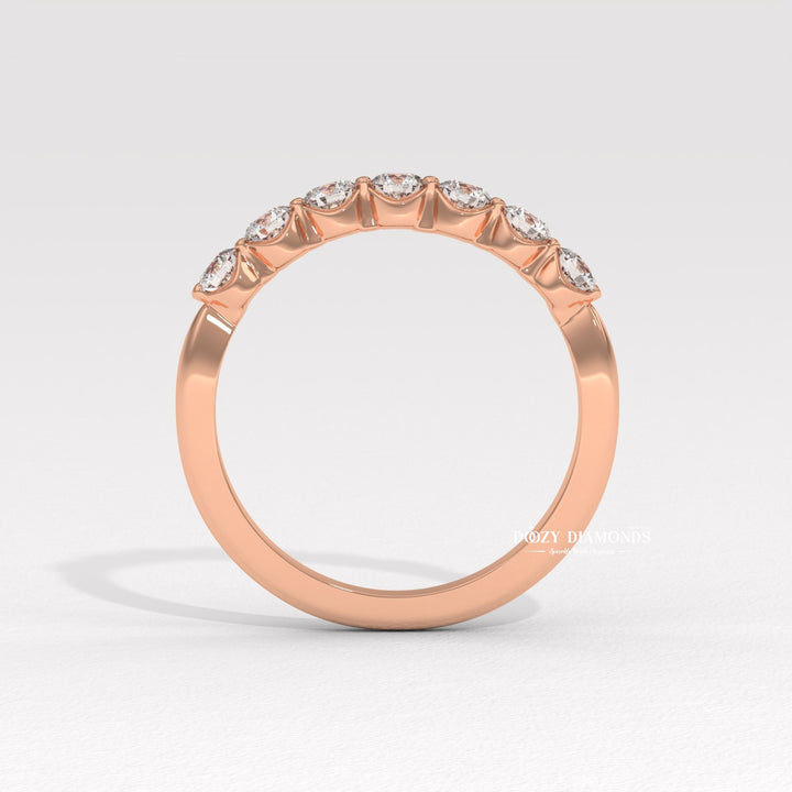 Bubble Stackable diamond eternity band macro shot