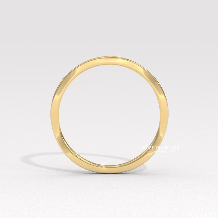 Tapered Pave diamond band stacked with engagement ring