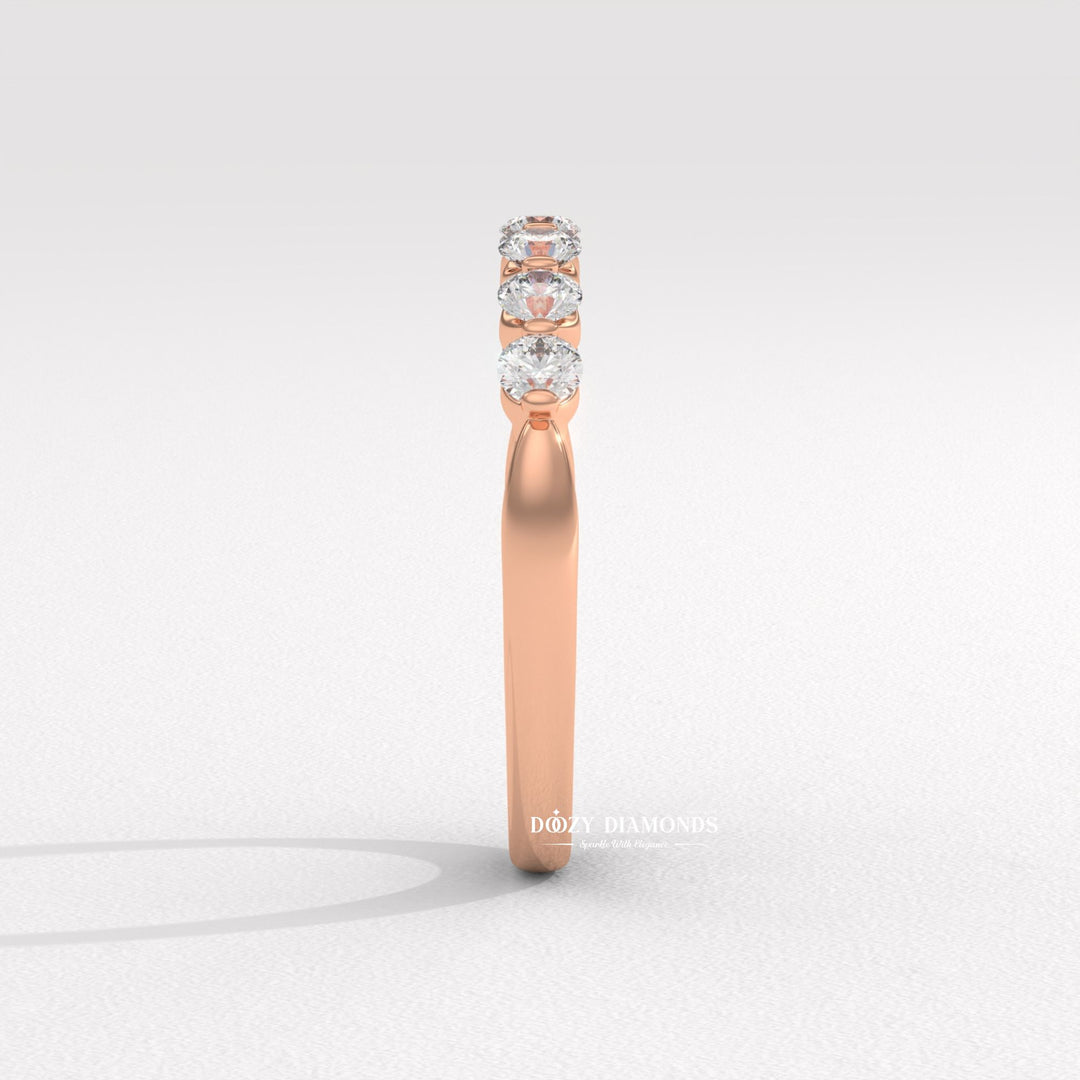 IGI certified round diamond wedding band