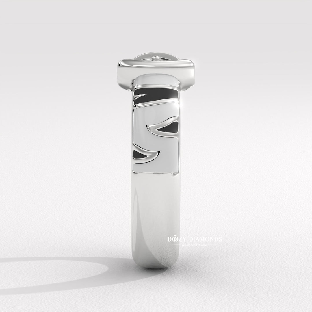 Minimalist Belt Buckle Ring for Men's ~ Unique Band for Men