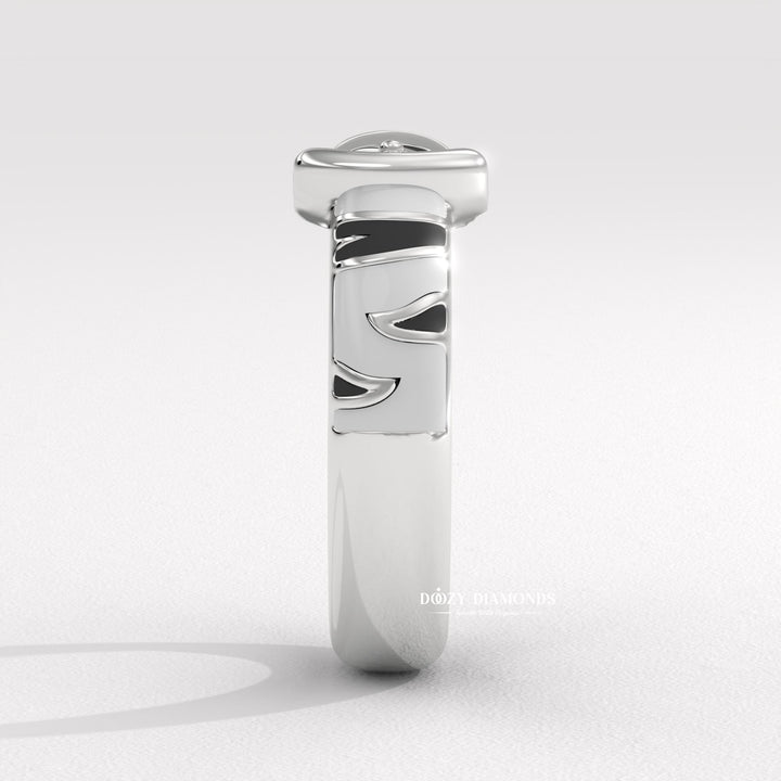 Minimalist Belt Buckle Ring for Men's ~ Unique Band for Men